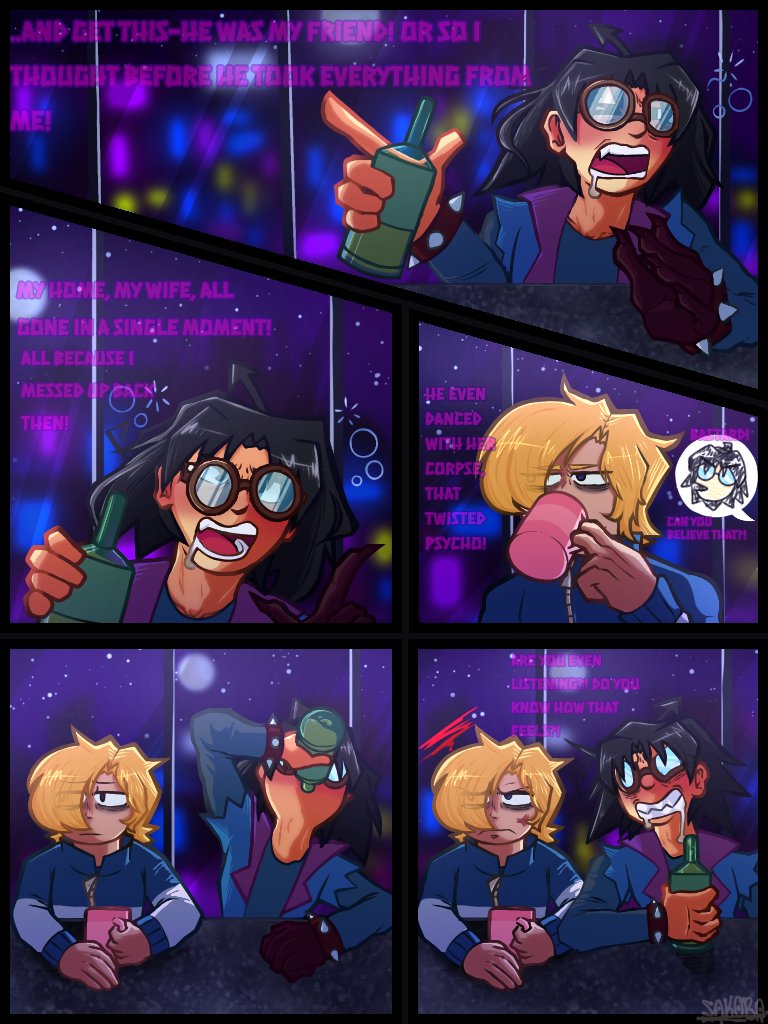 Sakorascribbles's tweet photo. forgot about the blue moon. Comic between @KentHere24 and My Ocs. https://t.co/K2RPrBnAfZ