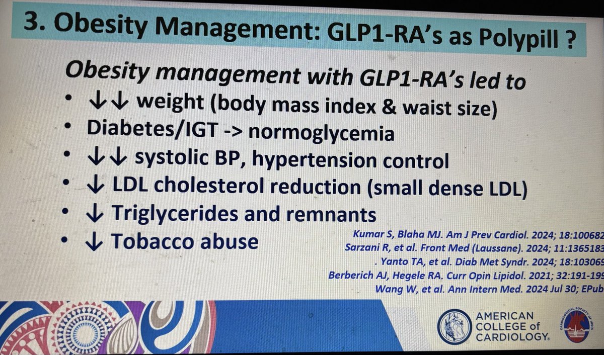 rajeevgg's tweet photo. @DrRajeevagarwa3 @docanoopmisra I recently talked on #polypill in cardiometabolic management at @ACCinTouch and highlighted use of GLP1RA as polypill in the obese. Any takers??? https://t.co/lN8EDGESU5