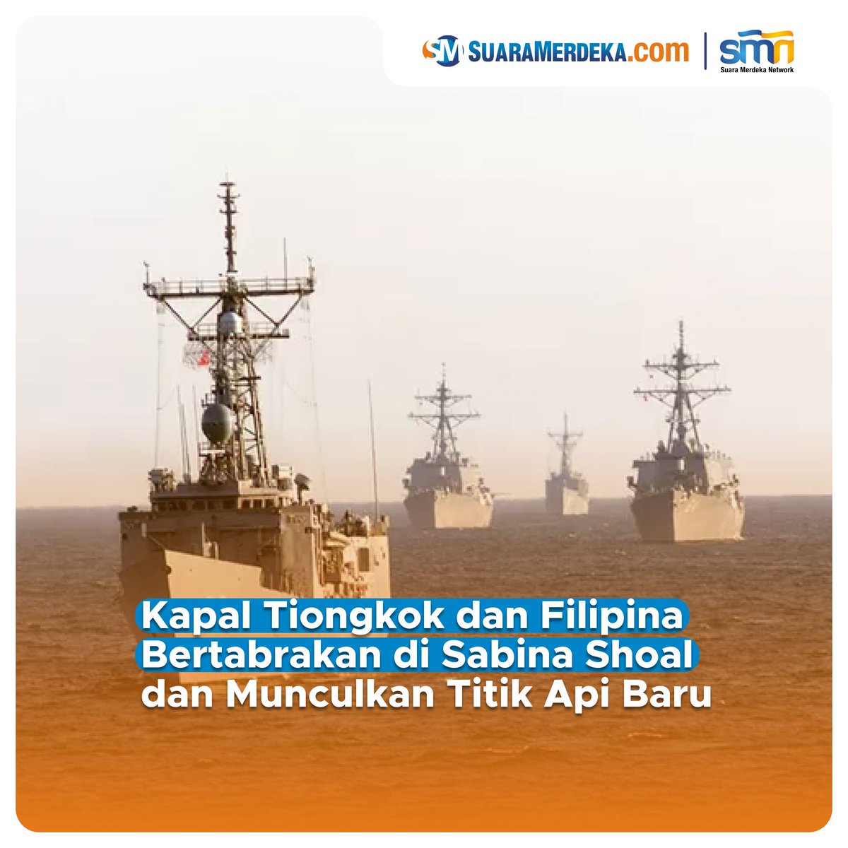 suaramerdeka's tweet photo. Kapal penjaga pantai Tiongkok dan Filipina bertabrakan pada Senin dini hari di Sabina Shoal dan membuka titik api baru bagi kedua negara tersebut.
https://t.co/ii8I0jnr9D
#suaramerdeka #suaramerdekacom #promedia #kapal #tiongkok #filipina #sabinashoal #titikapi https://t.co/E0c72t0X2B