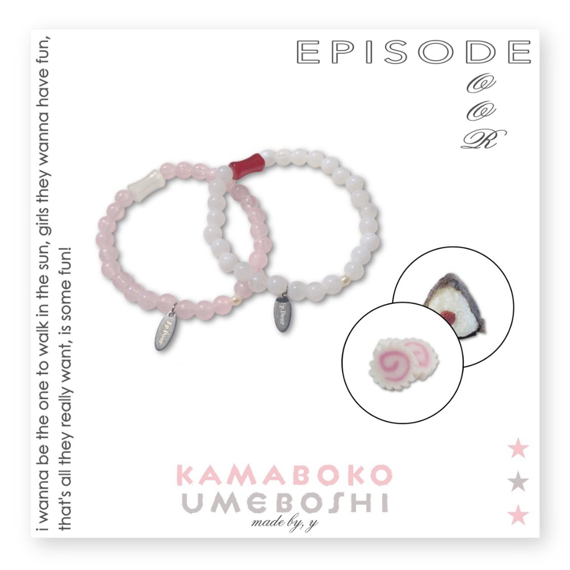 episodedoor's tweet photo. ♡⃞⃛EPISODEDOOR NEW MENU♡⃞⃛

05. Umeboko Bracelet

https://t.co/cA2R68rjk8 https://t.co/pKNuk1wcTk