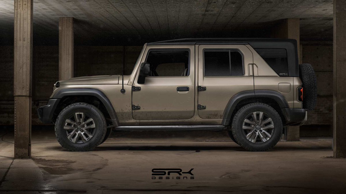 srkdesignsin's tweet photo. Mahindra #TharRoxx Desert Edition
This modified 5-door Thar is transformed with a striking sandstorm paint job, bold new alloy wheels, and aggressive off-road tires.
#SRKdesigns #MahindraThar #DesertEdition #Rendering #CarDesign #DigitalArt #Conceptart #AutomotiveDesign https://t.co/lviOQ2jVEV