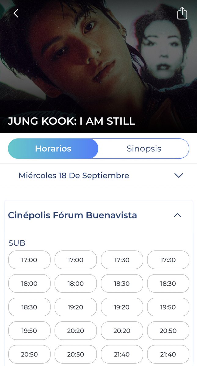 mxcharts's tweet photo. Inicio la preventa de “JUNG KOOK: I AM STILL” por medio de app/sitio  web en algunas salas de Cinépolis 🎟

#정국 #JungKook #JUNGKOOK_IAMSTILL https://t.co/KeiU1LSh4R