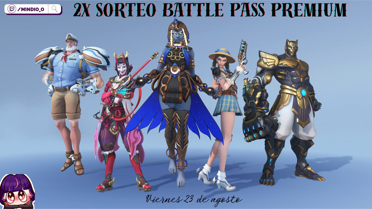 mindi0_o's tweet photo. 🌸SORTEO DE 2 PASES DE BATALLA PREMIUM  S12🌸Requisitos: 
🌸Follow @mindi0_o 
🌸Like y Retweet   
🌸Etiqueta a un amigo    
Follow en twitch tendran oportunidad doble  https://t.co/ms4mRvNHXb

🌸Gracias a @Blizzard_Ent y @OverwatchLATAM por los codigos 🌸  
El 23/08 se darán los ganadores en mi twitch a las 4 pm hora mx  
#OW2Giveaway #Overwatch2 #OverwatchCreator