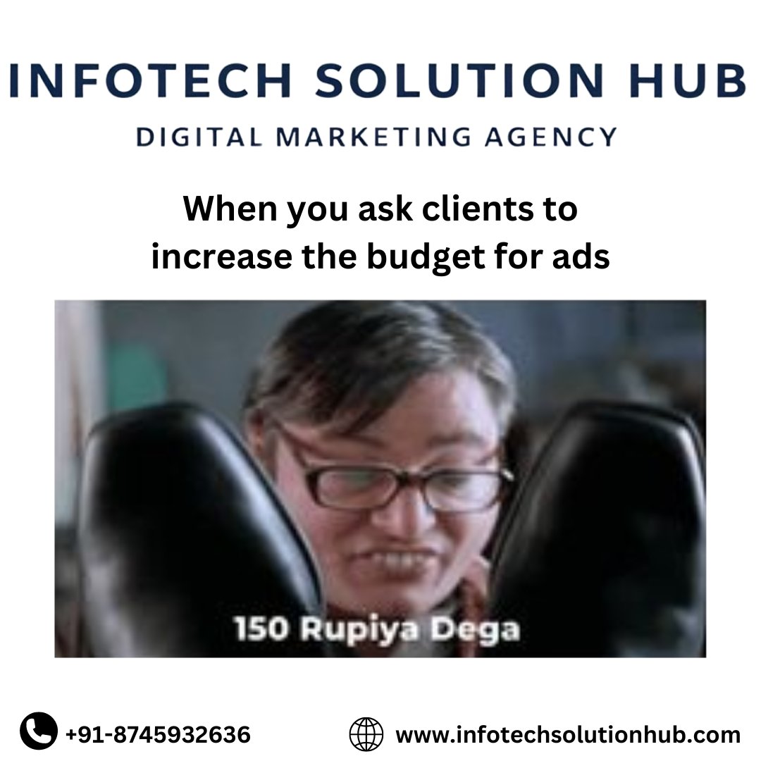 ish_agency's tweet photo. 150 Rupiya Dega 😢

INFOTECHSOLUTIONHUB🔥
Contact Us: +91-8745932636
infotechsolutionshub@gmail.com

#officememes #corporatelife #officelife #socialmedia #infotechsolutionhub #laxminagar #delhi #digitalmarketingagency #digitalmarketing #digitalmarketingmemes https://t.co/vmrqhcXSIi