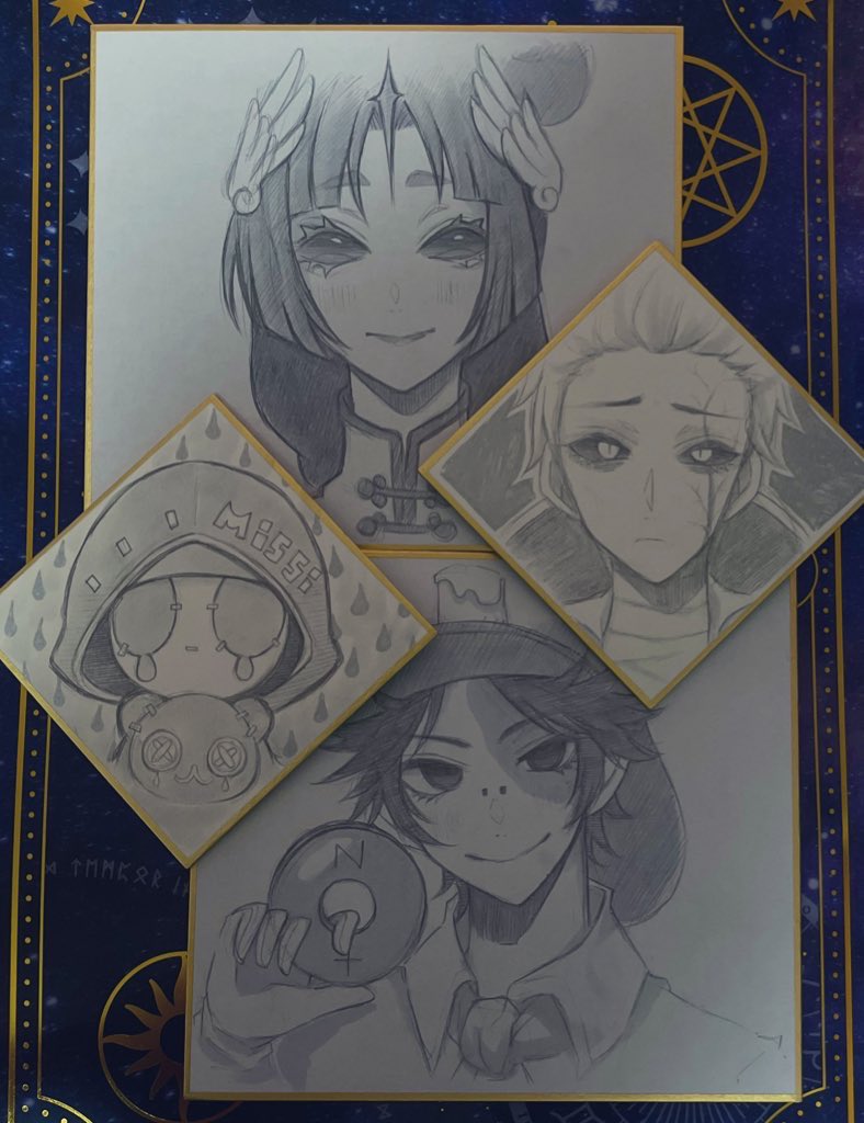 これは色紙描くのにハマっていた2年くらい前の絵 