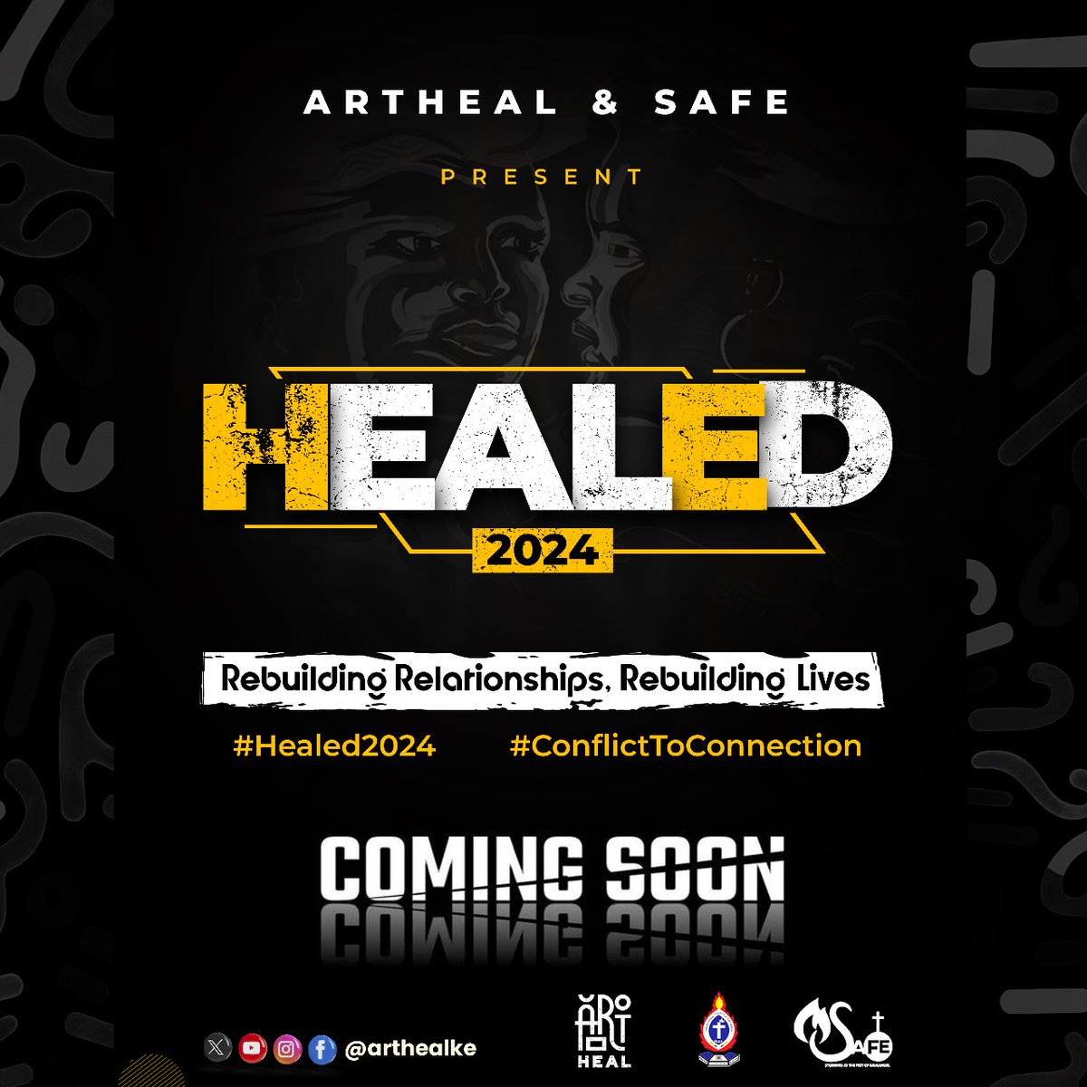 ArthealKE's tweet photo. Are you ready for the most anticipated event of the year? Our annual HEALED Event is coming soon! 
The theme this year is: #ConflictToConnection 

Stay tuned for more exciting details on the same. 

#Healed2024
#ComingSoon
#Artheal
#SAFE https://t.co/yiBpN7YIrK