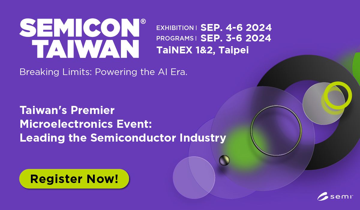 semicon_jpn's tweet photo. 9/4~6、SEMICON TAIWAN 2024 をTaiNEX(台北)にて開催!
本年は3,700 を超えるブースと 1,100 の出展者が参加する台湾の半導体のリーダーシップを紹介する大規模な業界イベントで、“Breaking Limits: Powering the hashtag#AI Era,”をテーマとしたイベントです。
オーストラリア、チェコ共和国、フランス、ドイツ、イタリア、日本、オランダ、フィリピン、ポーランド、シンガポール、英国、米国を含む 12 ケ国のカントリー パビリオンが展示されます。
その他、のApplied Materials, ASE Global, imec, Marvell Technology, Microsoft, Samsung Electronics, SK hynixそしてによる20以上の産業トレンドにフォーカスした国際プログラムも。
さままざな国境を越えたマーケットチャンスを提供するSEMICON TAIWAN 2024に、ぜひご来場ください。
#semiconductor, #AI, #Taiwan, #SEMICON
https://t.co/ZYuGl2Ybnq