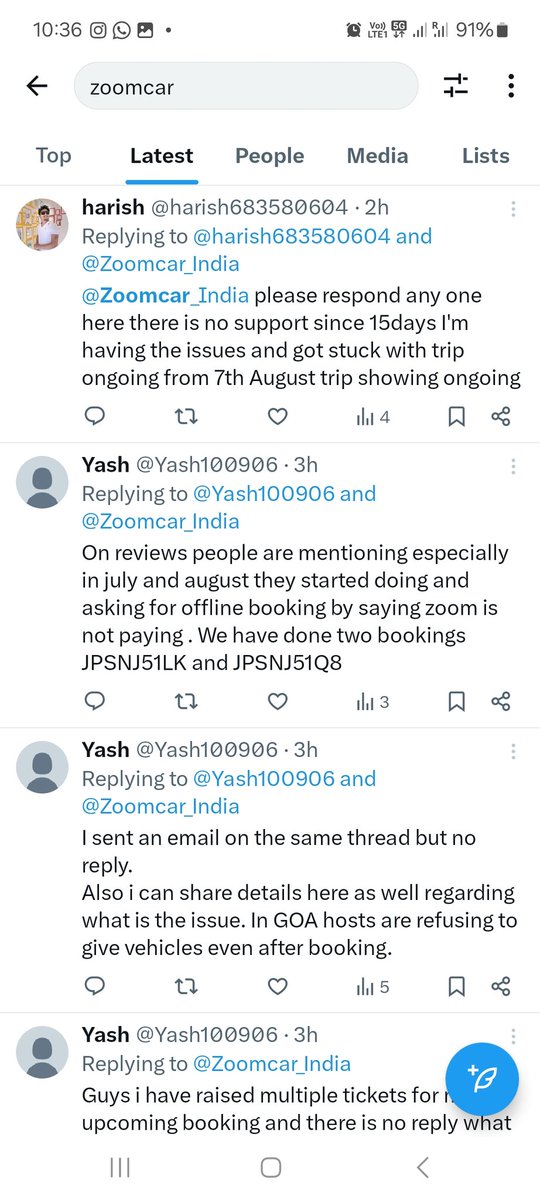 surajn83's tweet photo. @ETNOWlive Zoomcar is a scam, worst service, customer service ever. Go check their twitter feed to see how people are getting scammed!! And theu are busy promoting themselves on etnow. Shame!!@nitin_gadkari please intervene https://t.co/KApfjog1bo