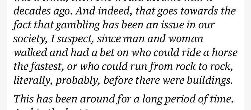 Albanese on gambling ads (I'm no historian but I don’t think prehistoric humans were being bombarded with targeted advertising via cave painting for the rock-to-rock same game multi market)
