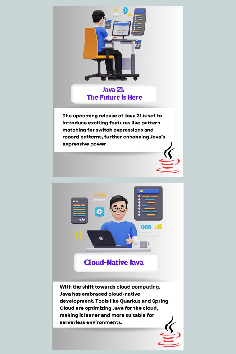Surya_Infomatic's tweet image. ๐ Java is evolving faster than ever! us and Spring Cloud.
Javaโs future is brighter than ever!
#JavaInnovation #ProjectLoom #GraalVM #Java21 #CloudNative #ServerlessJava #TechUpdates #CodingLife #JavaCommunity #FutureOfCoding #SuryaInformaticsSolutions #TeamSuryaInformatics