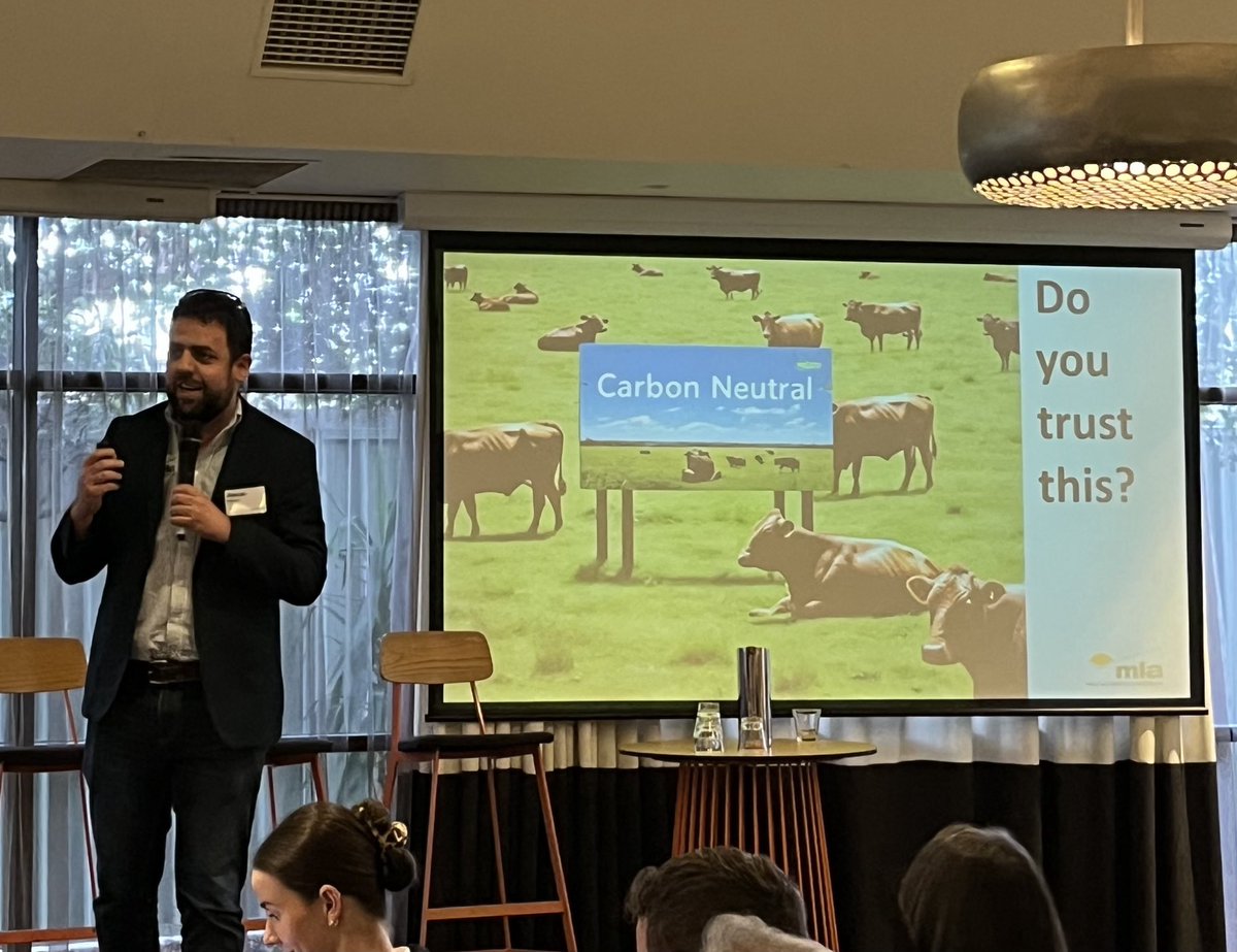 It’s about trust according to ⁦<a href="/meatlivestock/">Meat & Livestock Australia</a>⁩ Jacob Betros.
Perceived environmental performance leads to trust. #L2024 #SustainableAgriculture