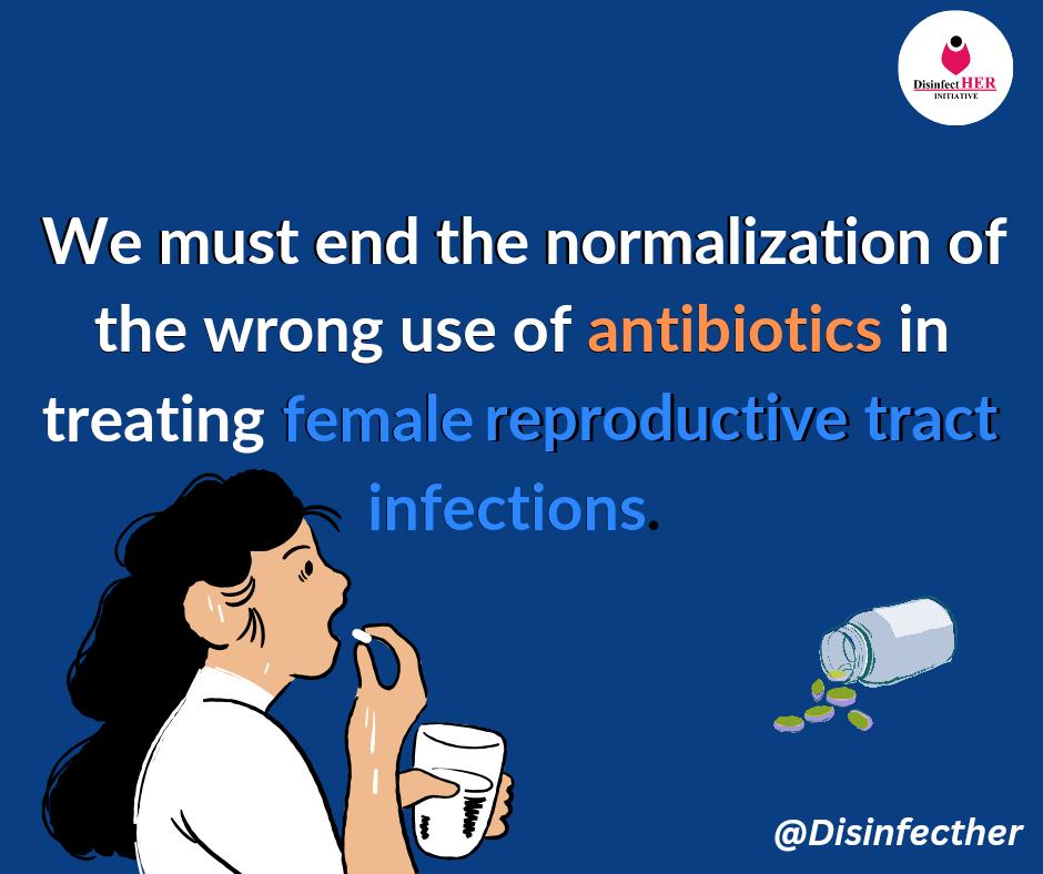 disinfectherng's tweet photo. Stop misusing antibiotics for RTIs! Risks include vaginal disruption, GI issues, pregnancy complications & allergic reactions. Support #DisinfectHer for awareness, education & empowerment!
#SDG3 #ReproductiveAwareness #HerHealthMatters https://t.co/Do3pZDltkQ