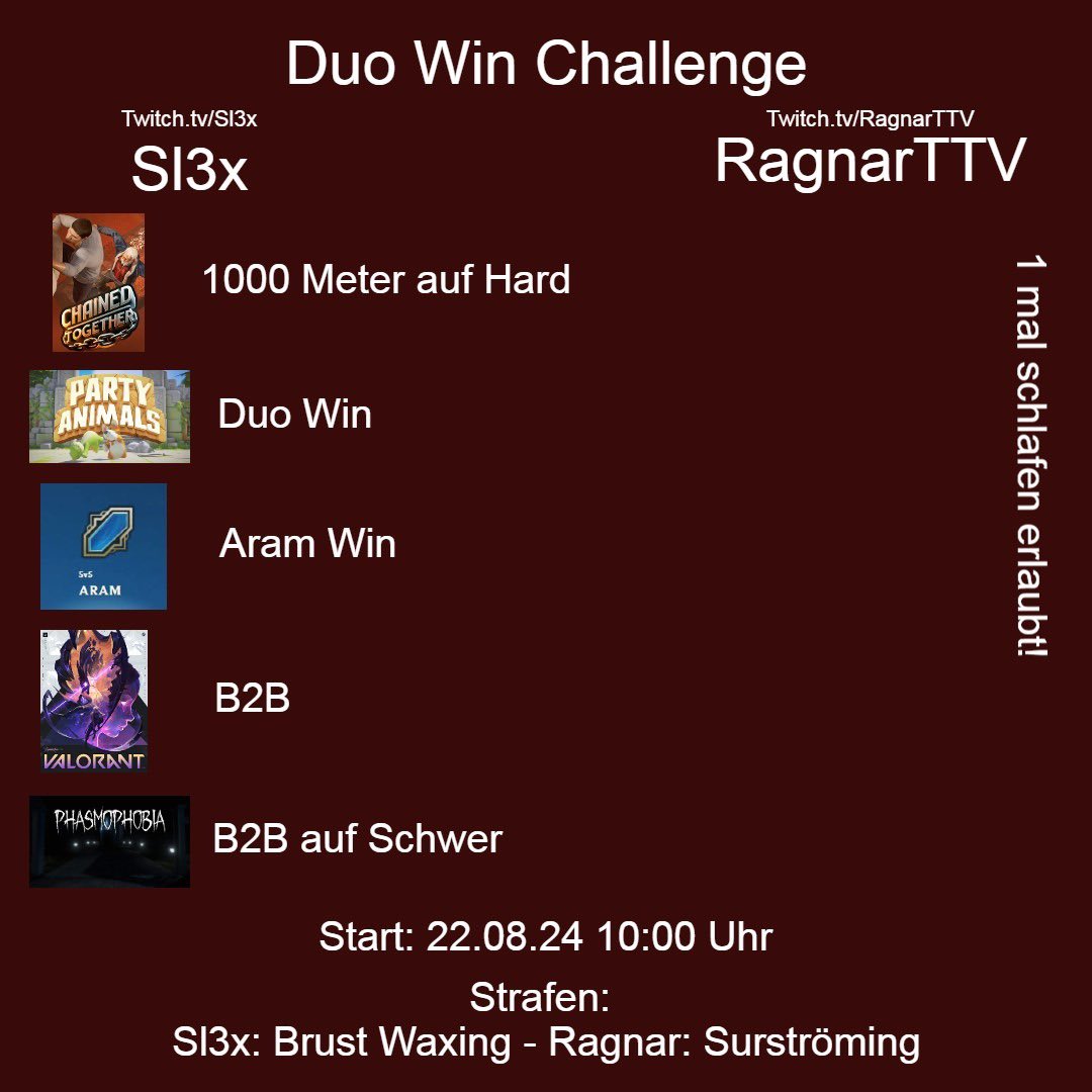 RagnarTTTV's tweet photo. Morgen geht’s los und ich schwitze jetzt schon 🥲😂 @Slex_7 https://t.co/BzbL2GpFPz