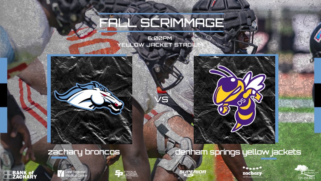 Tomorrow night The Broncos travel to Denham Spings for our Fall Scrimmage! The scrimmage starts at 6:00. #itsallabouttheZ