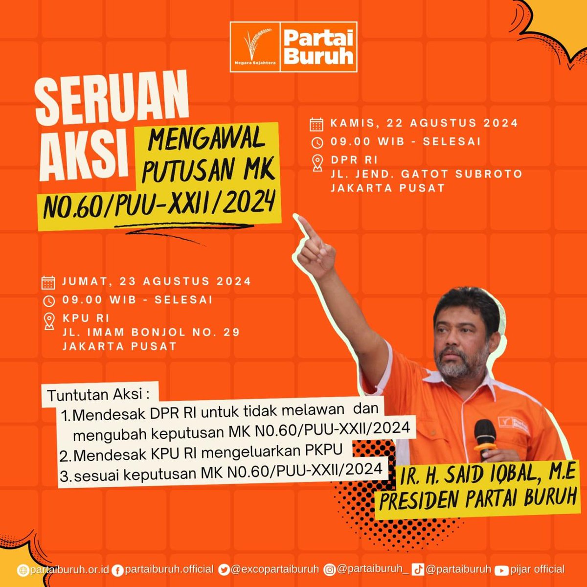 Anak ogi (@anak__ogi) on Twitter photo Rapatkan barisan sappo kita lawan rezim rusak <a href="/jokowi/">Joko Widodo</a>.
Saatnya bersatu, pendukung PDIP, pendukung Ahok, pendukung Anies, mahasiswa, buruh, dan warga DKI, jgn diam lawan koalisi perusak demokrasi.
KIM+ 👈
Peringatan Darurat
Seruan aksi #KawalPutusanMK
#TolakPilkadaAkal2an Rapatkan barisan sappo kita lawan rezim rusak <a href="/jokowi/">Joko Widodo</a>.
Saatnya bersatu, pendukung PDIP, pendukung Ahok, pendukung Anies, mahasiswa, buruh, dan warga DKI, jgn diam lawan koalisi perusak demokrasi.
KIM+ 👈
Peringatan Darurat
Seruan aksi #KawalPutusanMK
#TolakPilkadaAkal2an