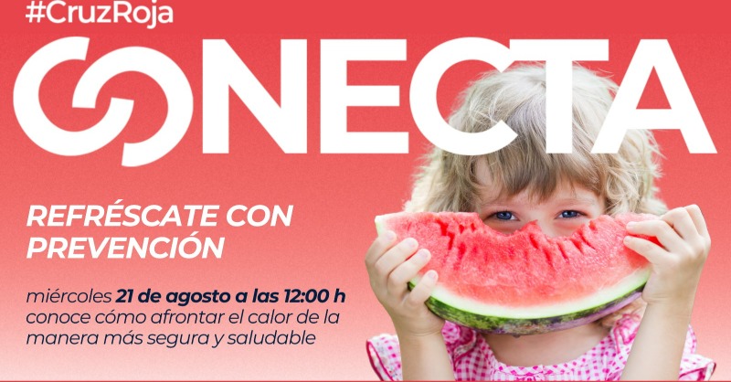 CruzRojaEsp's tweet photo. Tic toc... ha llegado la hora para el nuevo #CruzRojaConecta. Este verano, refréscate con prevención. Hablaremos de ello en directo con nuestras expertas en salud. Nos vemos a las 12 h en nuestro canal de YouTube. ¡Conéctate y participa!