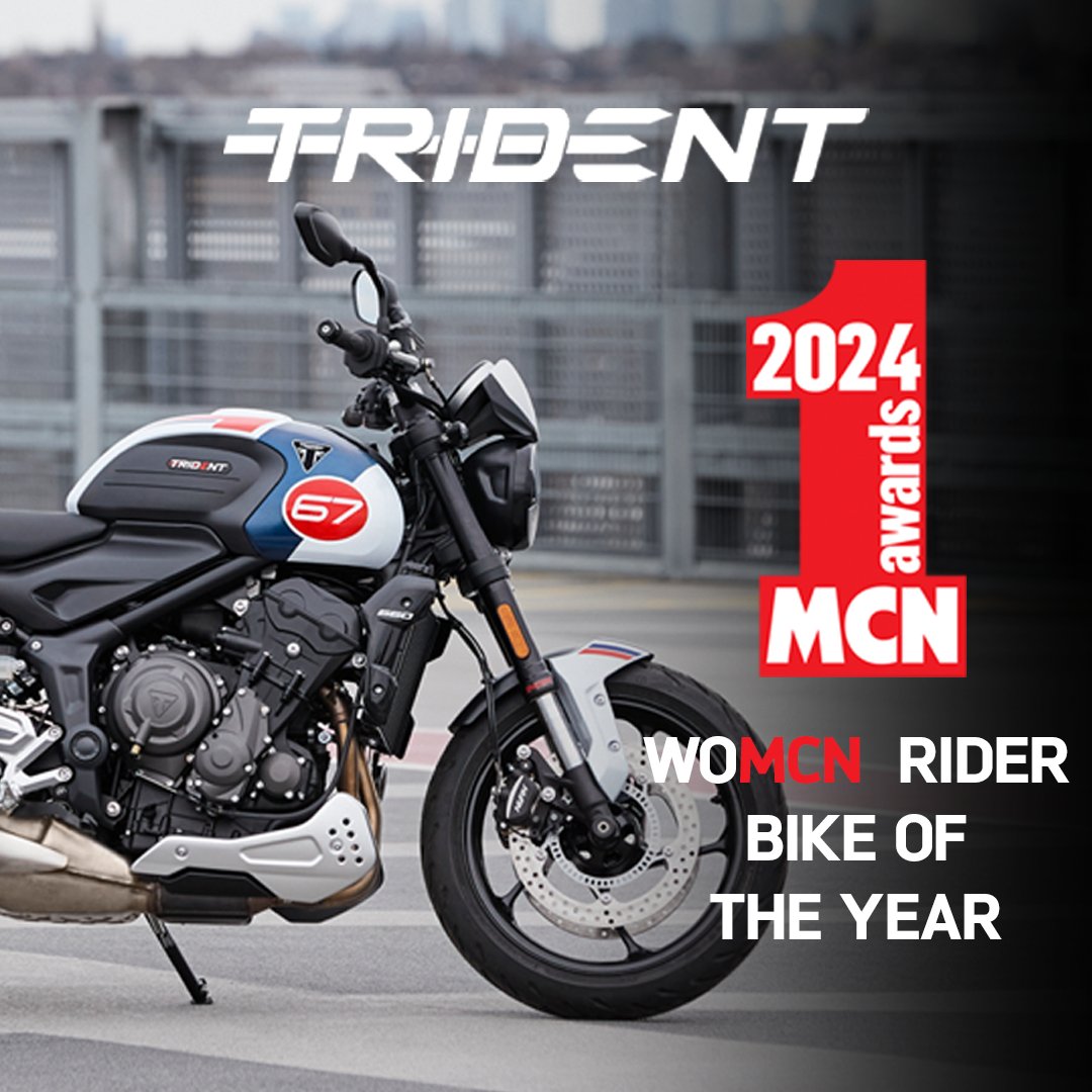 "No matter their size or experience, Triumph’s Trident makes every rider smile" and that’s why <a href="/MCNnews/">Motor Cycle News</a>  awarded the Trident 660 its WOMCN Rider Bike of the Year!