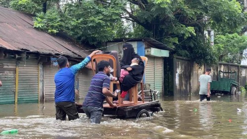 OGNadiaG_'s tweet photo. As evident, this is completely MAN-MADE and India’s discriminating water policy toward Bangladesh is to blame! 

World must hold India accountable of the thousands of lives suffered in Bangladesh due to India induced flood every year! https://t.co/QZgY1rBozd