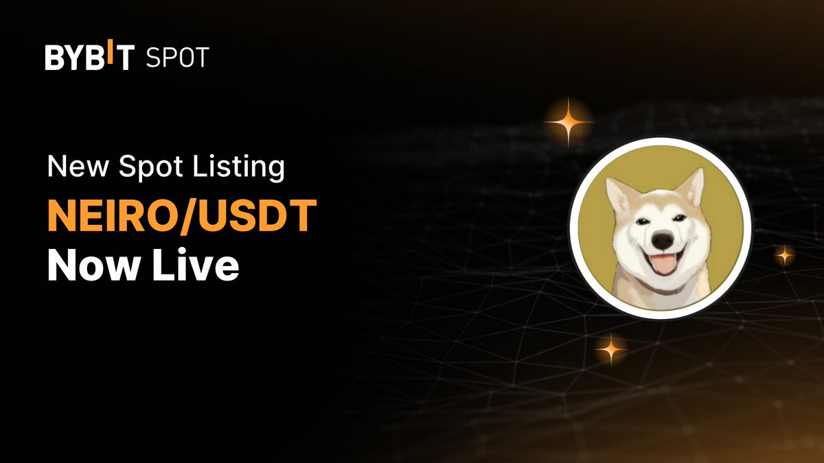 📣 $NEIRO is Officially listed on #BybitSpot with <a href="/NeiroOnEthereum/">Neiro On Ethereum</a>!

🌐 Learn More: i.bybit.com/21nabCQc
📈 Trade Now: i.bybit.com/bZdDabb

#TheCryptoArk #BybitListing