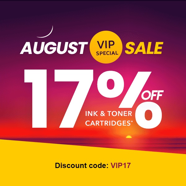 999inks's tweet image. Use the August Sale discount code VIP17 at checkout to save 17% on compatible inks and toners. Delivery is free, but this limited time offer must end soon!
Shop now - ow.ly/hymF50T2SaX