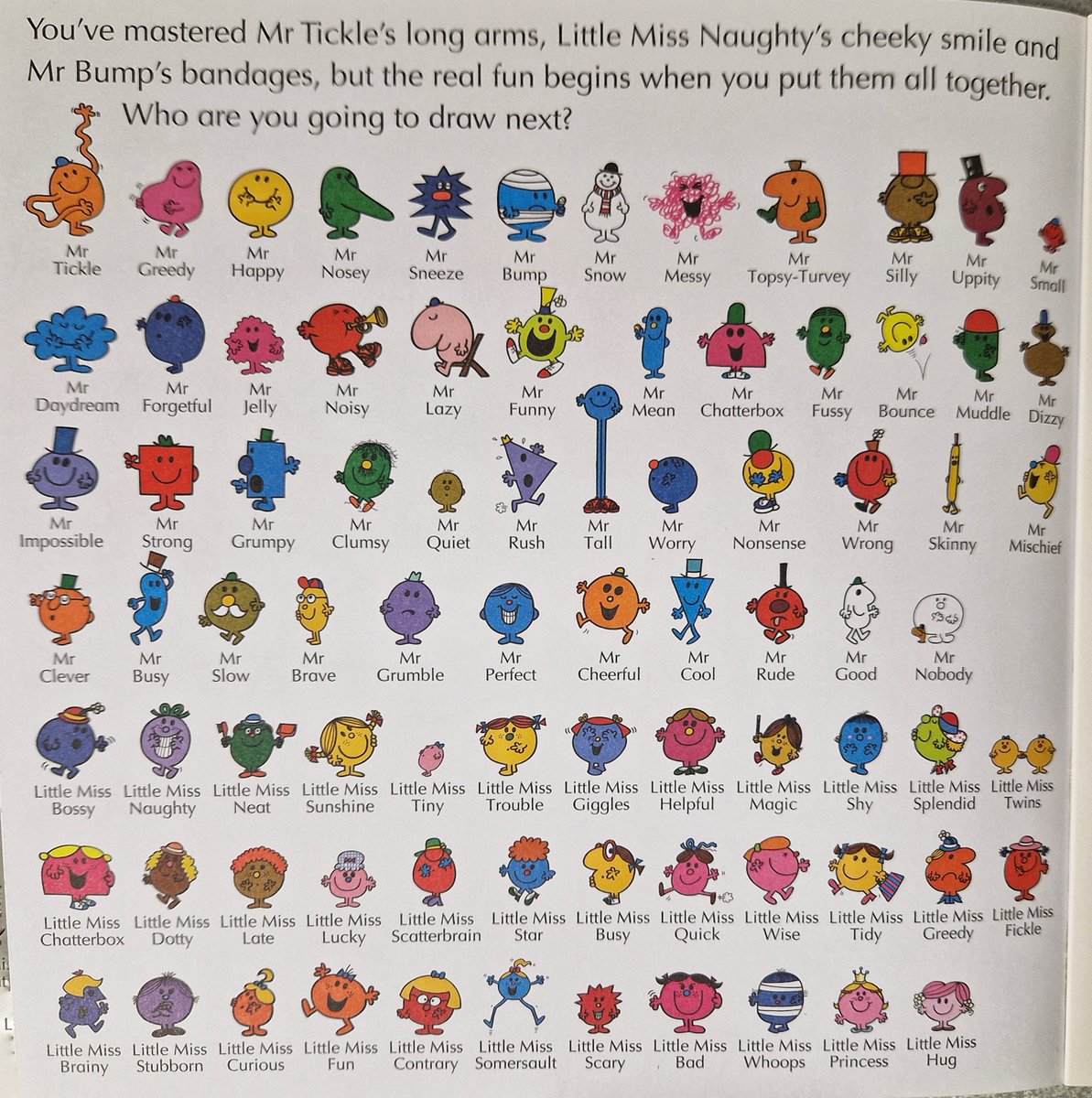 HarperCollinsUK's tweet photo. Starting with the publication of Mr Tickle in August 1971 and the publication of Little Miss Bossy in 1981, the Mr Men and Little Miss series spans over 50 years and has grown to over 90 characters. We have many of these characters in #HCarchive in a variety of books! https://t.co/ebK88FxaLQ