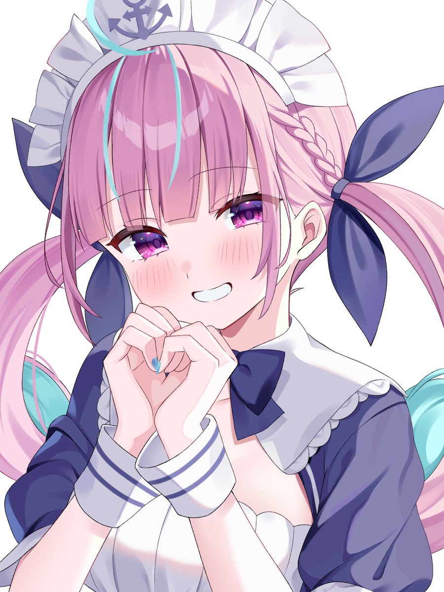 湊あくあ ,湊あくあ(通常) 「#あくあーと」|蓮華のイラスト