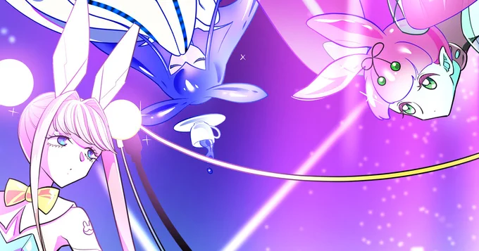 FANBOX更新今回はなんと映画バニロイド公開?!サイバーパンクにメイド、浴衣、宇宙人まで!なんちゃって映画ポスターをネップリ配布してまーすバニーだらけのお祭り会場どうぞお越しください新キャラ続々!#バニーの日 
