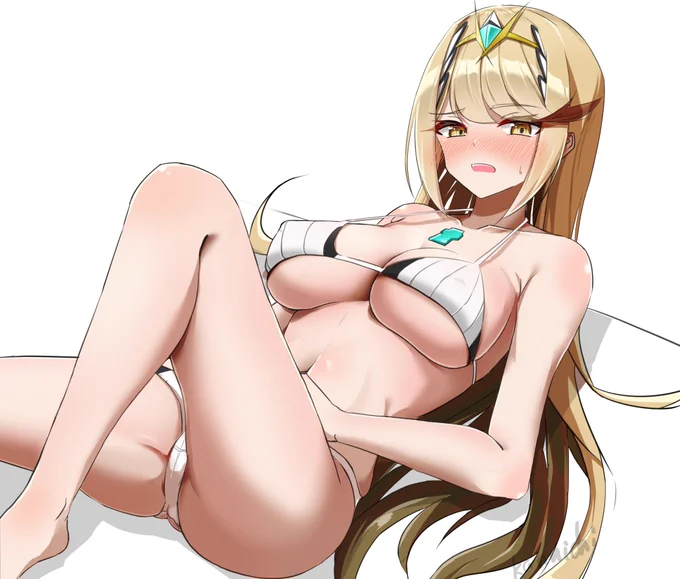 ちょっときわどい水着のヒカリ!差分はpixivにあげてます～#ゼノブレイド2 #XenobladeChronicles2 