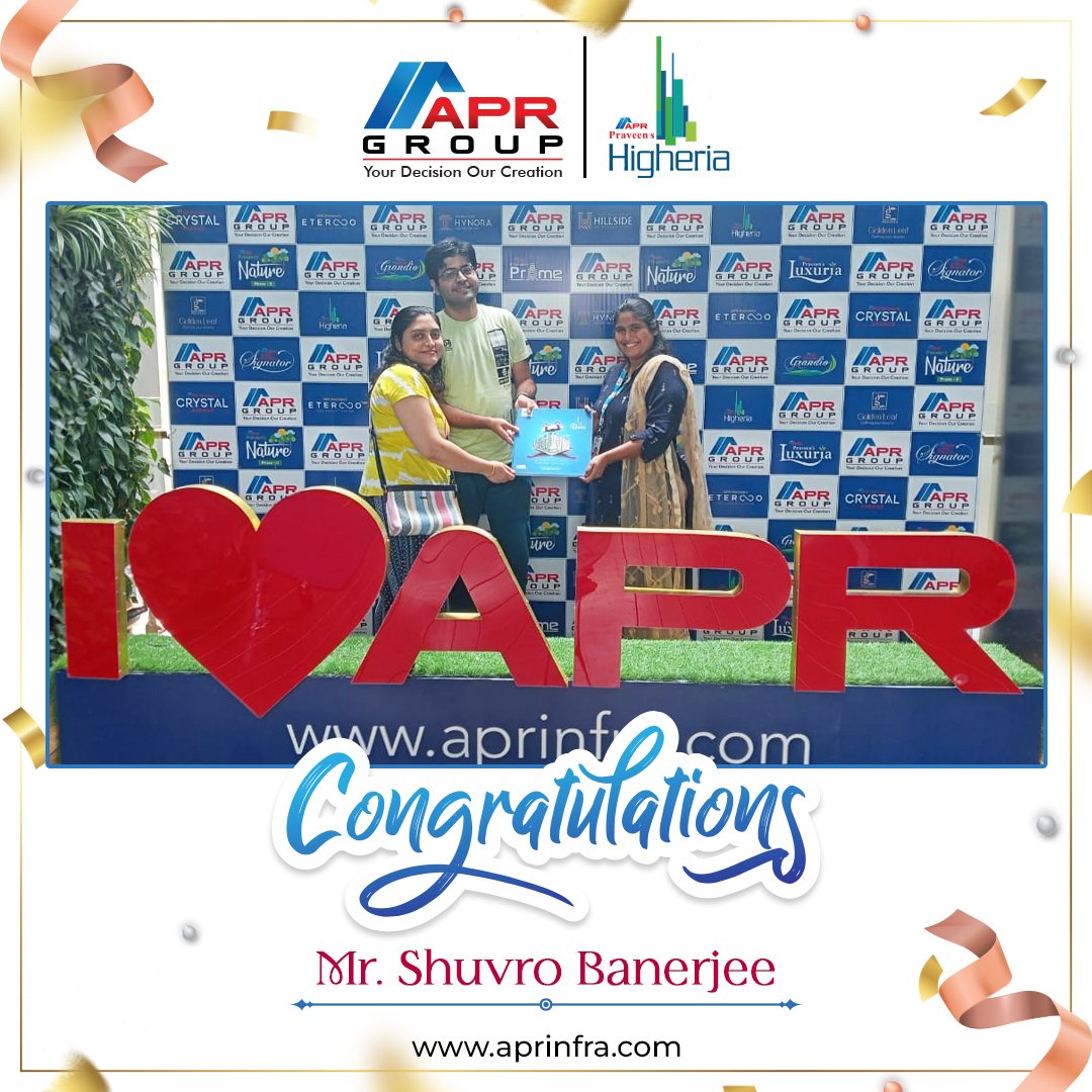 AprProjects's tweet photo. Welcome to your dream home at APR Higheria! Congrats to our newest homeowner in this serene, luxurious community.

Here’s to new beginnings and endless joy!

🌐 https://t.co/asYmeHb2zw
☎️ 91004 55505

#APR #APRGroup #APRProjects #APRHigheria #WelcomeToAPRFamily #LuxuryVillas https://t.co/InA5TsfsEj