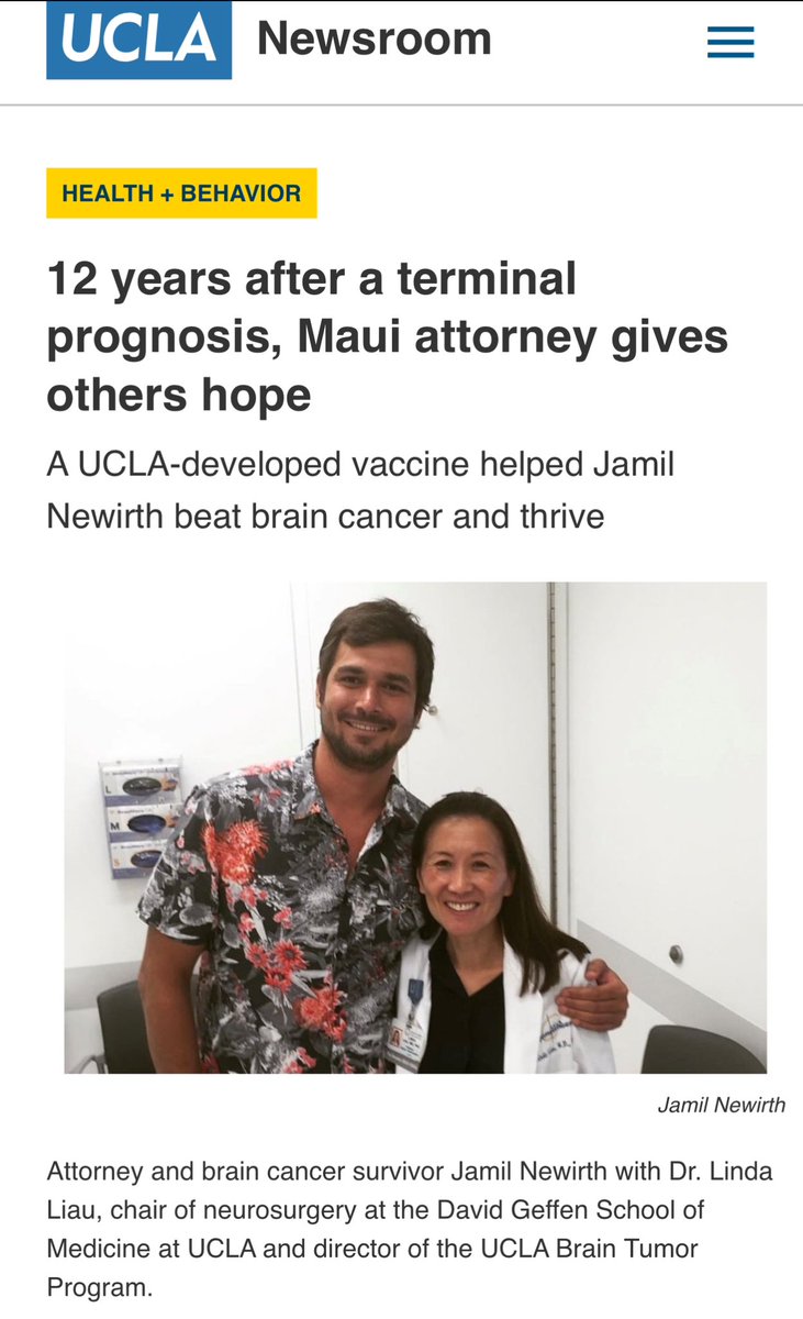 kshaughnessy2's tweet photo. $NWBO
Northwest Biotherapeutics is waiting for the judge's ruling on whether its lawsuit against a number of market makers for alleged market manipulation can move forward.
The defendants want the case dismissed
Meanwhile a patient of Dr Linda Liau is holding a fundraiser to help other patients with brain cancer
"Maui resident Jamil Newirth was just 32 years old when he was given a terminal brain cancer diagnosis.
He was told he had about 17 months to live.
That was 12 years ago.
Newirth, now 44, beat the odds thanks to a novel cancer vaccine developed by UCLA neurosurgeon Dr. Linda Liau.
And now, he’s doing everything in his power to support cutting-edge cancer research and provide extra support to individuals going through cancer treatment..."
https://t.co/fv5mbs2onS
"The unique thing about the DCVax-L vaccine is that it doesn’t target a single antigen," Liau said. "This treatment actually uses the patient's own tumor specimen to make the vaccine. This is really a form of personalized immunotherapy that is customized to an individual patient and his or her tumor." -
https://t.co/lI8NKrUKpk
https://t.co/PYCO5DAol4