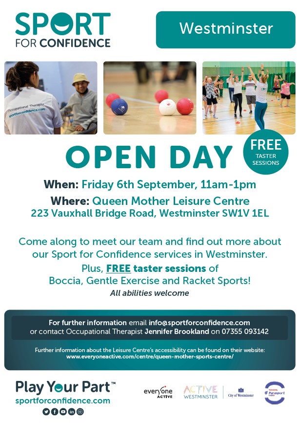 sportforconf's tweet photo. π’Save the Date! We are holding an #OpenDay at Queen Mother Sports Centre in London on 6th Sept & we would love to see you there! See our flyer below for all the details! All welcome! π€©
@ActiveWCC @EveryoneActive @CityWestminster
#PromotingGoodHealth https://t.co/6MrmyXJHii