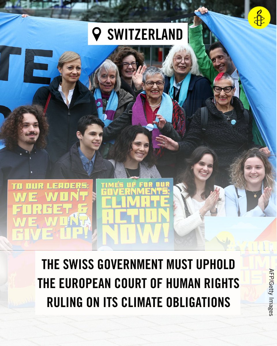 🌿In April, <a href="/ECHR_CEDH/">ECHR CEDH</a> ruled that states have a duty to mitigate the climate crisis to better protect #humanrights.

In June, however, the #Swiss parliament voted to partially reject the ruling.

Now, 🇨🇭government has an opportunity to uphold the judgment🧵