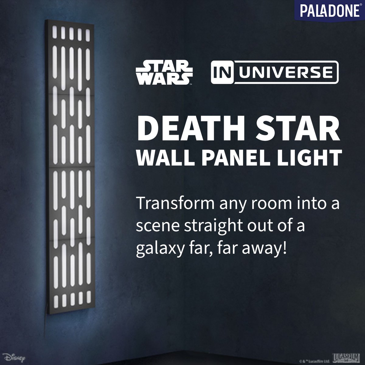 デス・スター内の特徴的なパネルを再現したウォールライトが近日入荷