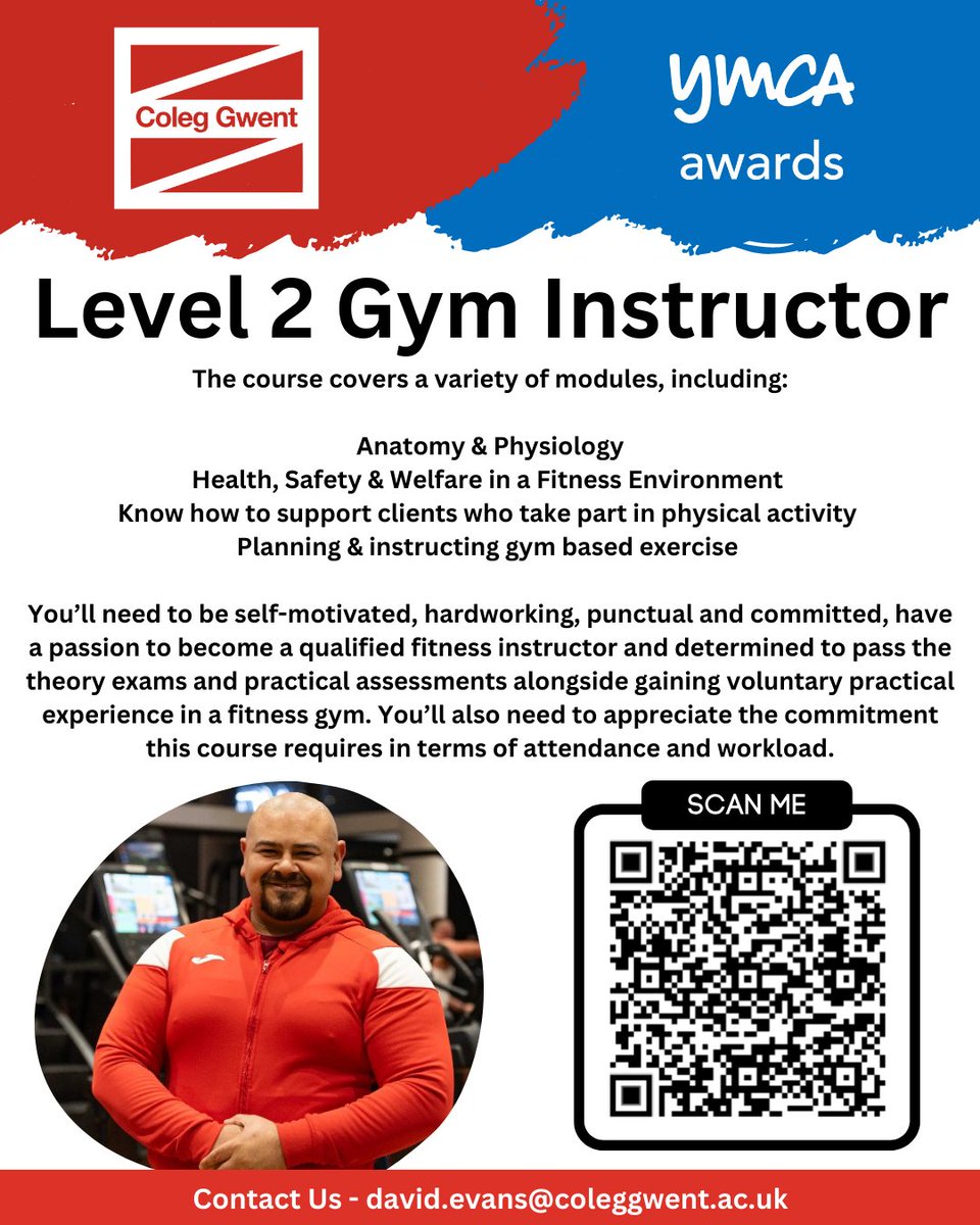 DavidEvansSSC's tweet photo. Kickstart you fitness journey at the @coleggwent BGLZ campus!

🎓Expert Trainers
🏋️‍♀️State-of-the-art facilities
📈Courses for all fitness levels

Transform your life and enroll now!➡️https://t.co/aaqOWmnm2g

#FitnessJourney #ColegGwent #JoinTheFitnessRevolution https://t.co/KkboE12RBj