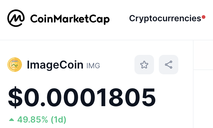 Imagehosty's tweet image. 🚀 IMG is on the rise again! 📈 We're up by 49.85% and growing stronger with every step. Join our amazing community of 10K followers and be part of this incredible journey! #IMG #Imagecoin  #CryptoRise #ToTheMoon