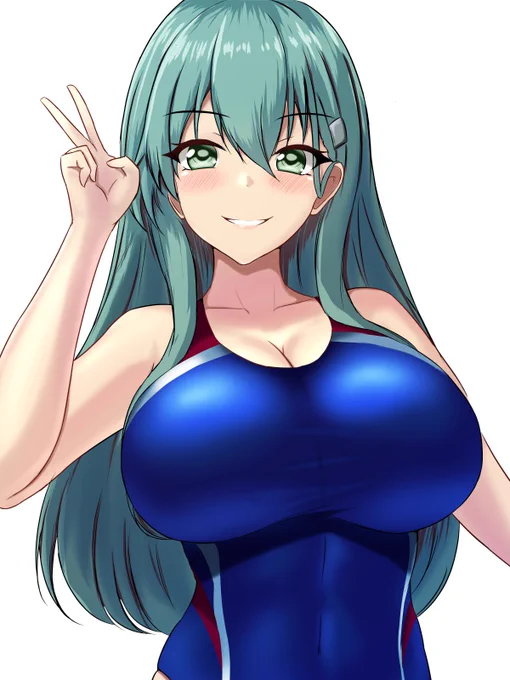 #女の子のピースを見せ合うタグ 