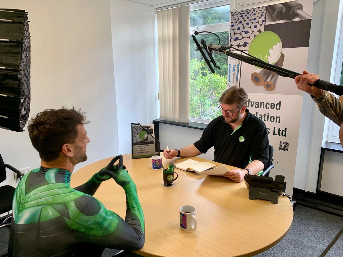 Insulag's tweet photo. Yesterday was a real experience, a few behind the scenes shots for our new marketing campaign - thanks to @bauermedia (Paul, Keiran and the two Vickys) as well as our #hero @wayneedge who was a pleasure to have on the team for a day https://t.co/Snl6r8snTZ