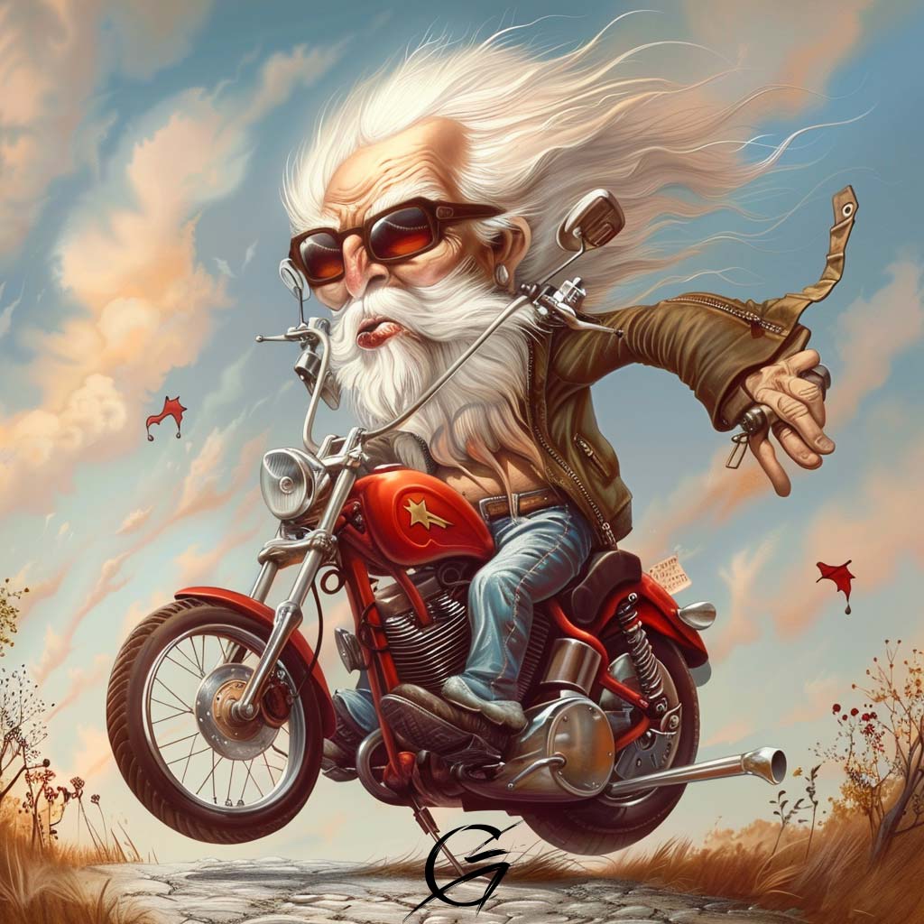 g_art_official's tweet photo. When life hits the midweek slump, it's time to rev up the engines and outrun those Wednesday blues! ๐๏ธ๐จ #NeverTooOldToRide
#caricature #caricatures #caricatureartist #MidweekRide #WednesdayWarrior #RebelWithACause #BikerVibes #DigitalArt #RockingTheRoad #SilverFoxOnWheels https://t.co/iE5JhyBaCi