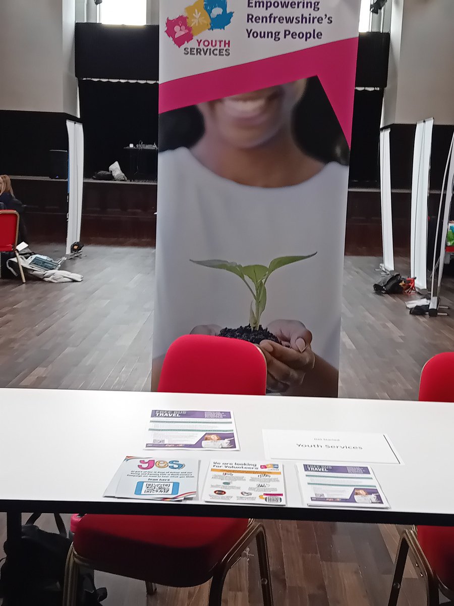 All set to chat with Renfrewshire young people interested in volunteering with us at Get Started! <a href="/InvestinRen/">Invest in Renfrewshire</a> event at Paisley Town Hall