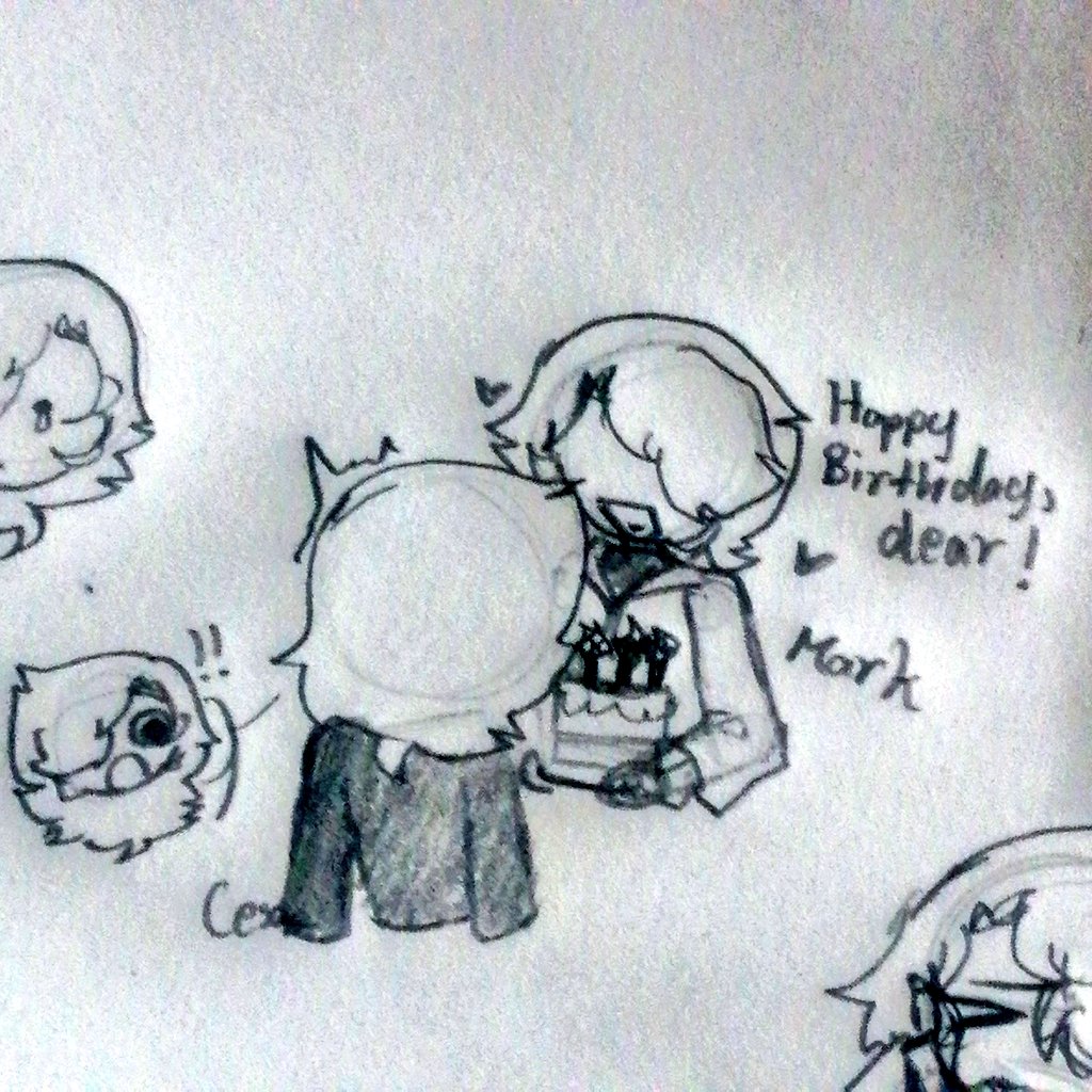 beloved_torres's tweet photo. I was so high atp where I just-.. Boutta scream so loud cuz of birthday. Anyways, I drew the lil gays again :3.. https://t.co/lLS7hanFGI