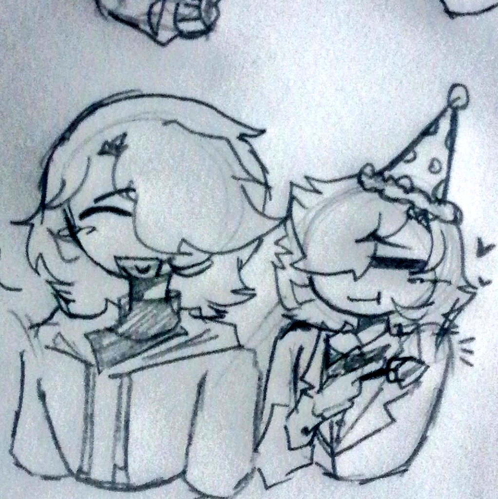 beloved_torres's tweet photo. I was so high atp where I just-.. Boutta scream so loud cuz of birthday. Anyways, I drew the lil gays again :3.. https://t.co/lLS7hanFGI