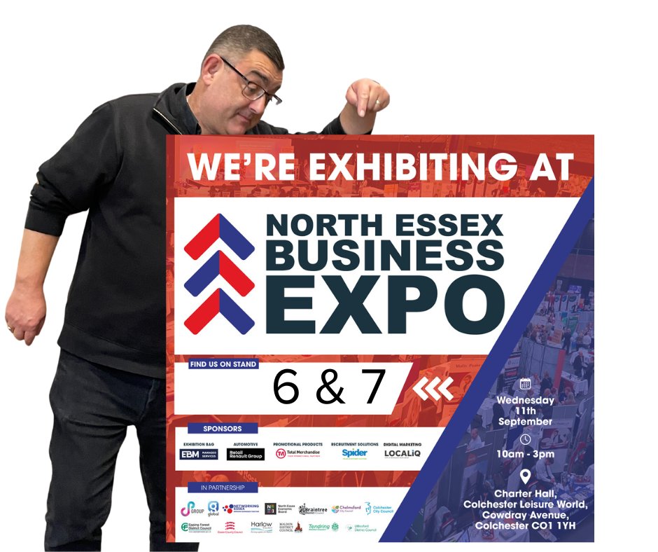 We're going to be at the biggest business expo in Essex, come and see us on stands 6 &amp; 7 11th September 2024 ebmltd.co.uk