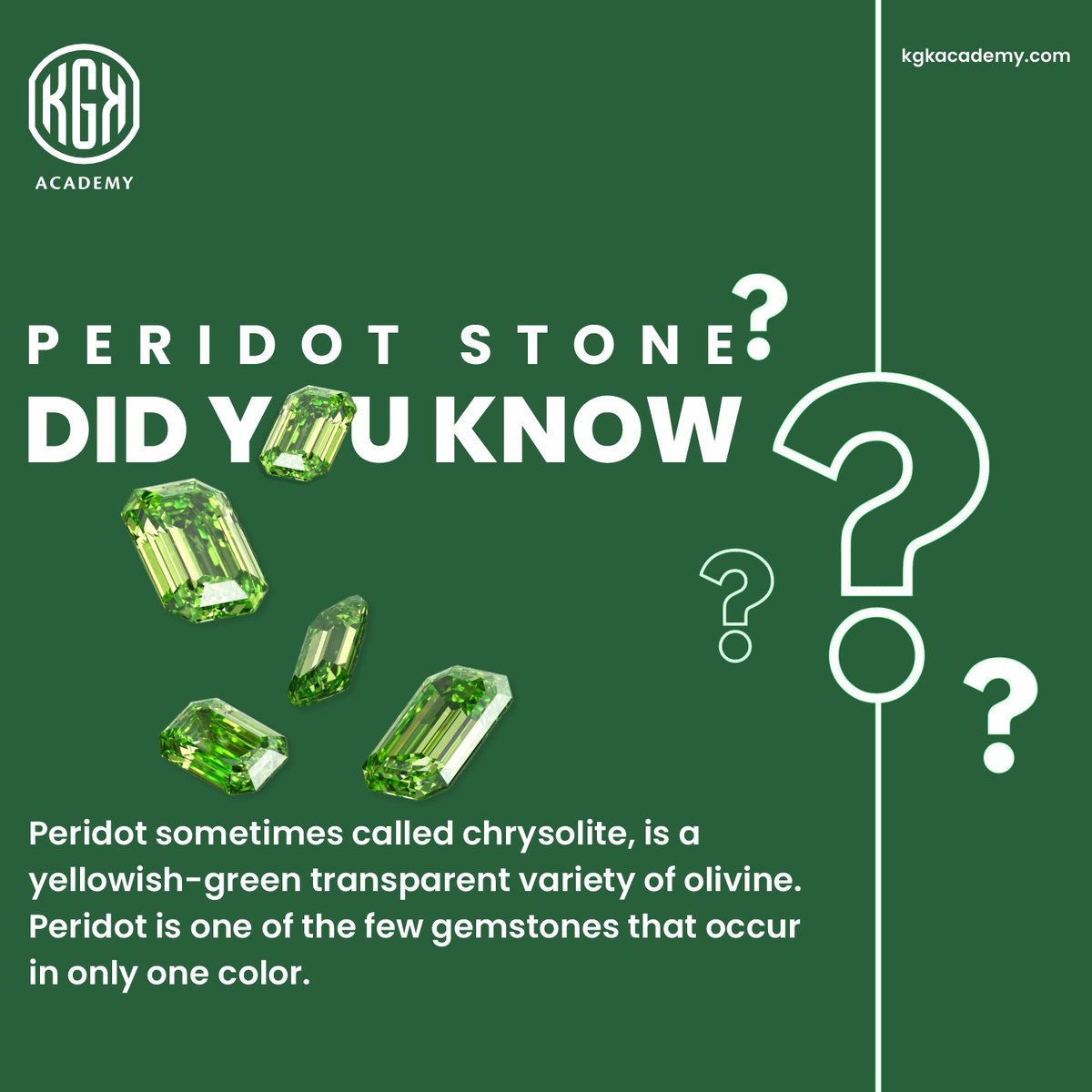KgkAcademy's tweet photo. Did You Know?
.
.
.
#kgkacademy #DiamondAcademy #facts #PeridotStones https://t.co/cnBVT6Hw5z