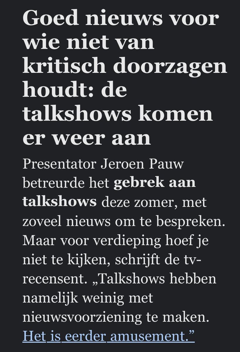 Talkshows zijn vooral *propaganda*