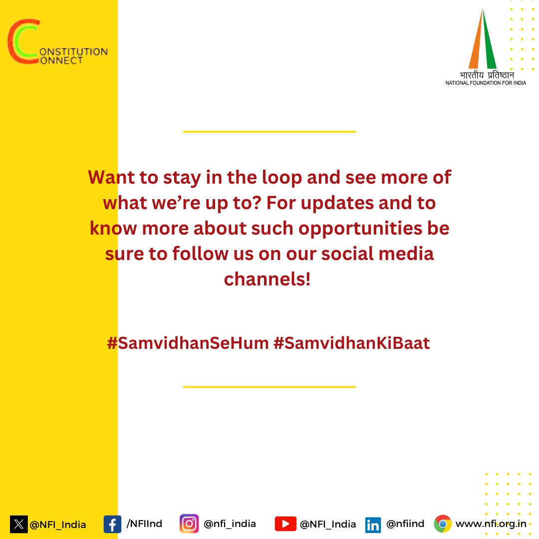NFI_India's tweet photo. #SamvidhanSeHum #SamvidhanKiBaat https://t.co/JNSCrajSfN