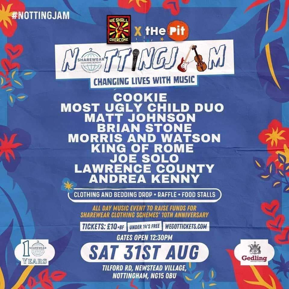 Not long now! 31st Aug. <a href="/thepitmicropub/">The Pit Micropub</a> hosts this fab fundraiser for <a href="/SharewearUK/">Sharewear Clothing Scheme</a>. Stunning line up of musicians. Fun day activities for kids and adults. #livemusic #facepainting 
#food #boozetombola! Tenner in advance. Kids free entry. 
wegottickets.com/event/615989
#wso2024