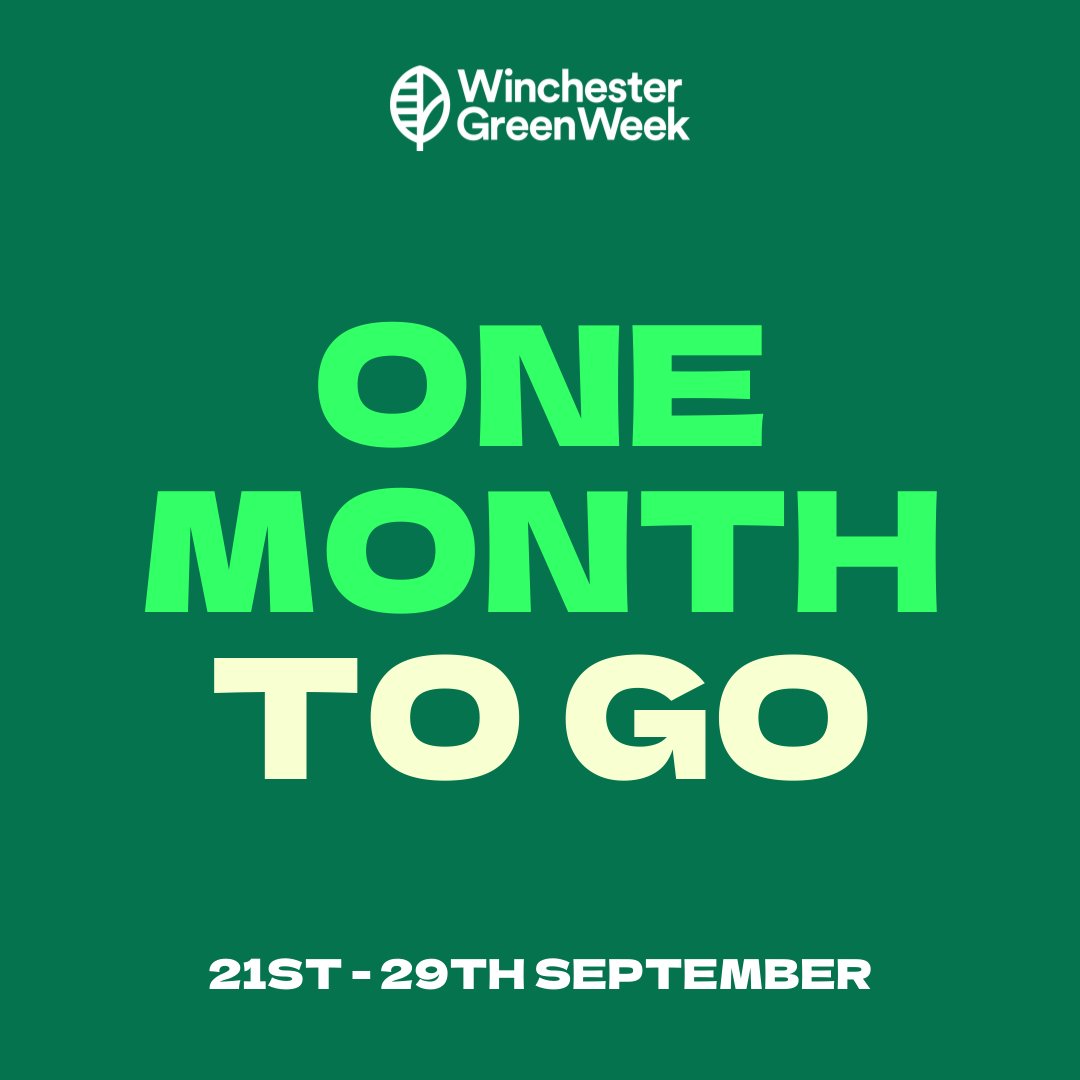 🌱 One month to go until #WinchesterGreenWeek! Don't miss out on the exciting events, workshops, and activities planned for the week.

💚 Thinking of running an event as part of Winchester Green Week 2024? Join our drop-in information session today! DM us for the link.