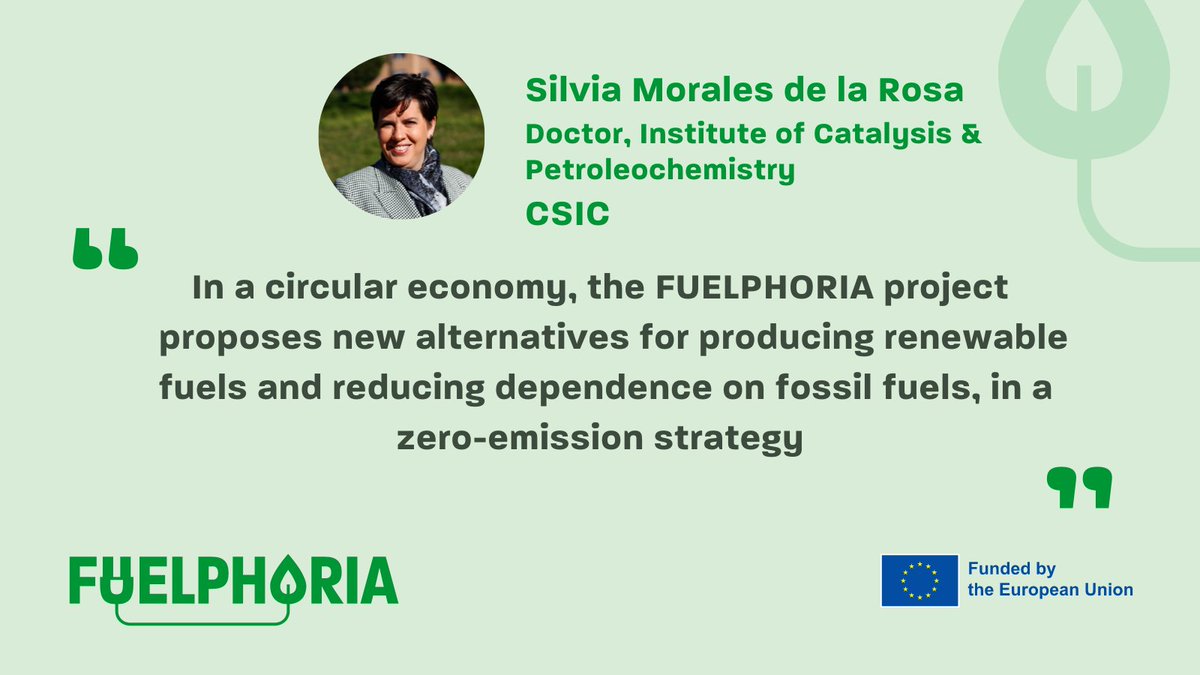 Meet #FUELPHORIA's partner: <a href="/CSIC/">CSIC</a> ✨

CSIC, Spain's largest public research institution, is developing the catalytic hydrogenation of CO2 into e-alcohols, closing the carbon cycle &amp; reducing emissions.

Learn more 👉 csic.es/en