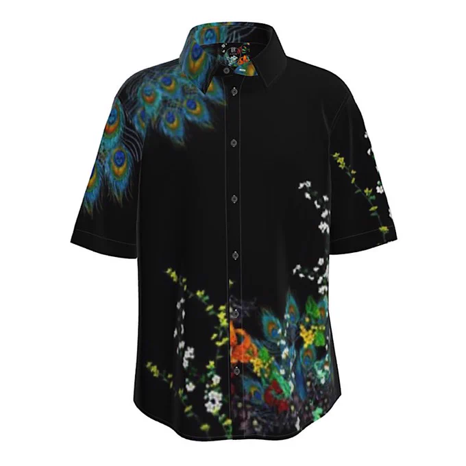 半袖シャツ販売ページを更新しました!月末まで数量限定で受注受付中です。ばらぞの/孔雀柄も追加しています。 
