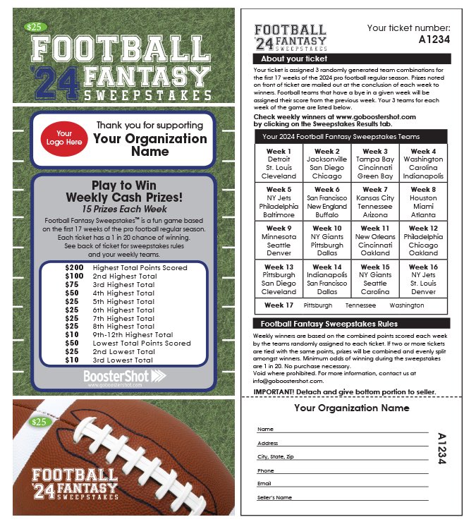 Fundraiser_Eric's tweet photo. In need of a last minute #fundraiser? NFL sweepstakes is a great way to raise money and prepare for the upcoming NFL season! 17 week of possible winnings $$ #paramountsports https://t.co/rHXmkDf5dI